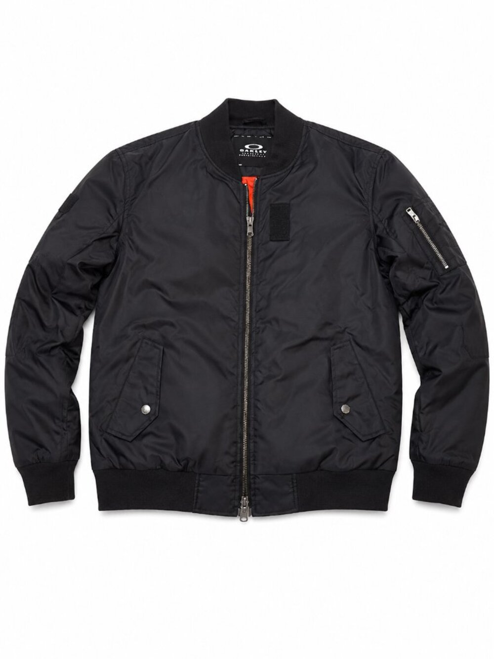 Oakley MA 1 Bomber Jacket Mens Large Black Insulated Flight Jacket Streetwear